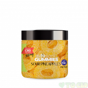 R.A. Royal Gummies – 300MG CBD Infused Sour Pineapple