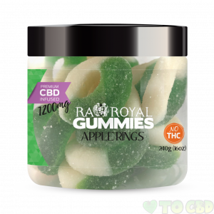 R.A. Royal Gummies – 1200MG CBD Infused Apple Rings