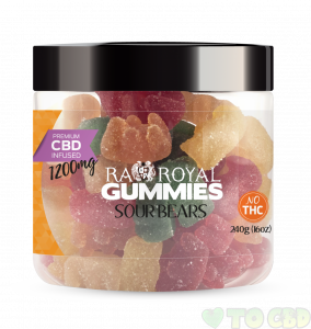R.A. Royal Gummies – 1200MG CBD Infused Sour Bears
