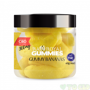 R.A. Royal Gummies – 300MG CBD Infused Gummy Bananas