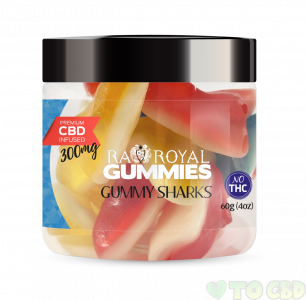 R.A. Royal Gummies – 300MG CBD Infused Gummy Sharks