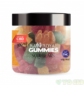 R.A. Royal Gummies – 300MG CBD Infused Sour Bears
