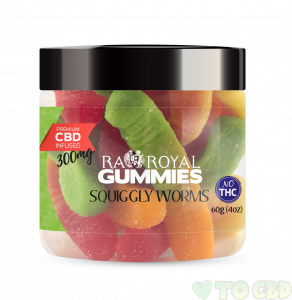 R.A. Royal Gummies – 300MG CBD Infused Squiggly Worms