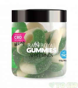 R.A. Royal Gummies – 600MG CBD Infused Apple Rings