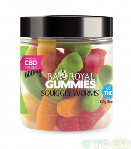 R.A. Royal Gummies – 600MG CBD Infused Squiggly Worms