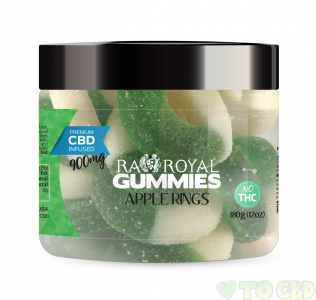 R.A. Royal Gummies – 900MG CBD Infused Apple Rings