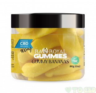 R.A. Royal Gummies – 900MG CBD Infused Gummy Bananas