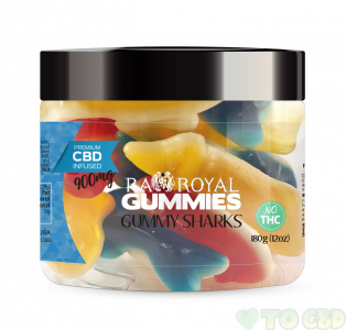 R.A. Royal Gummies – 900MG CBD Infused Gummy Sharks