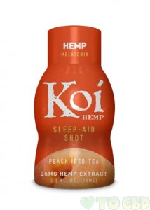 Koi CBD Peach Iced Tea Sleep Aid Shot (25MG)