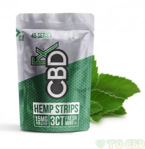 CBDFx Mint CBD Strips  15MG - 25MG Per Strip