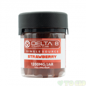 Delta 8 Full spectrum Strawberry Flavor Gummy Cubes 1200mg