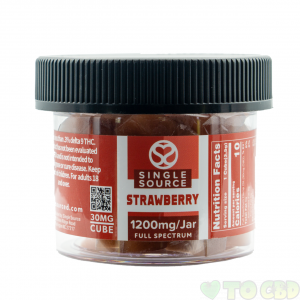 Full spectrum CBD Strawberry Gummy Cubes 1200mg