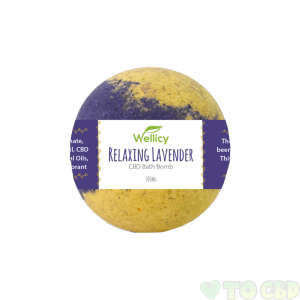 Wellicy Relaxing Lavender CBD Bath Bomb