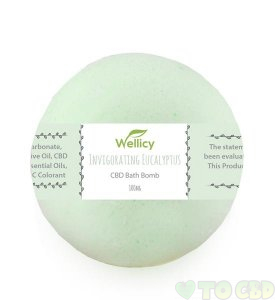 Wellicy Invigorating Eucalyptus CBD Bath Bomb
