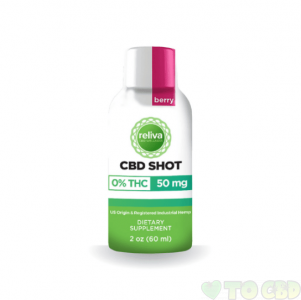 Reliva CBD Wellness Recovery Shot 50mg (60ml bottle)
