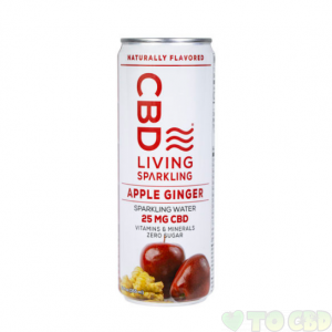 CBD Living Sparkling Water – Apple Ginger 25mg 12oz