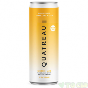 Quatreau CBD Infused Sparkling Water – Ginger+Lime 20mg 12oz