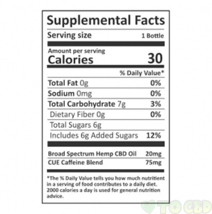 CUE Rise 20mg CBD shot with Caffeine – Lemon Tea