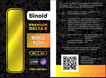 DELTA 8 THC VAPE CARTRIDGE - MANGO KUSH