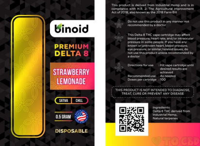 DELTA 8 THC VAPE CARTRIDGE - STRAWBERRY LEMONADE