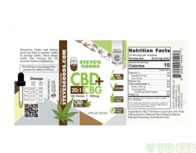 Steve's Goods OG CBG Oil Tincture