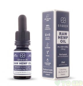 Endoca Raw Hemp Oil Drops - 300MG & 1,500MG CBD + CBDa