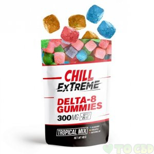 Chill Plus Delta-8 Extreme Gummies - Tropical Mix - 300mg