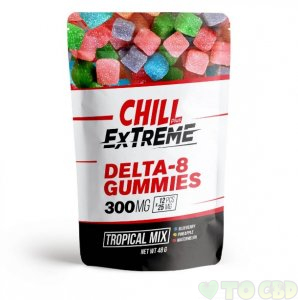 Chill Plus Delta-8 Extreme Gummies - Tropical Mix - 300mg