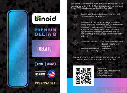 DELTA 8 THC VAPE CARTRIDGE - GELATO