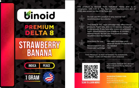 DELTA 8 THC VAPE CARTRIDGE - STRAWBERRY BANANA