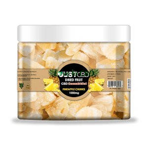 JustCBD Dried Fruit 1000mg Pineapple Chunks