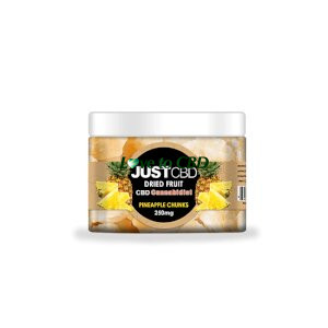JustCBD Dried Fruit 250mg Pineapple Chunks