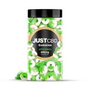 JustCBD Gummies Apple Rings 3000mg Jar