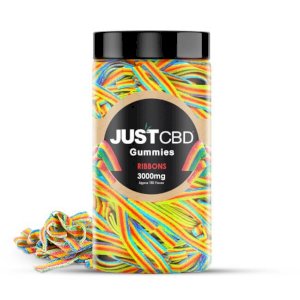 JustCBD Gummies Rainbow Ribbons 3000mg Jar