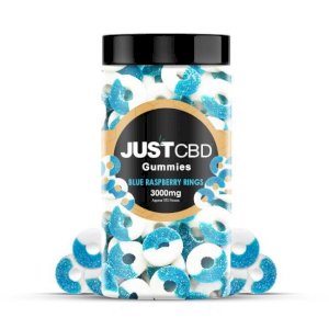 JustCBD Gummies Blueberry Rings 3000mg Jar