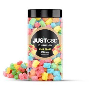 JustCBD Gummies Sour Bears 3000mg Jar