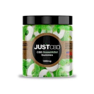 JustCBD Gummies Apple Rings 1000mg Jar