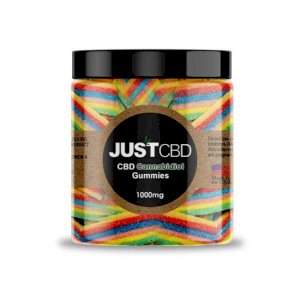 JustCBD Gummies Rainbow Ribbons 1000mg Jar