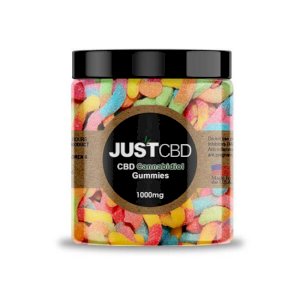 JustCBD Gummies Sour Worms 1000mg Jar