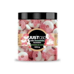 JustCBD Gummies Watermelon Rings 1000mg Jar