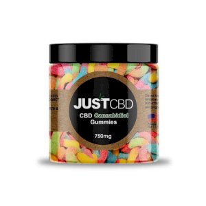 JustCBD Gummies Sour Worms 750mg Jar