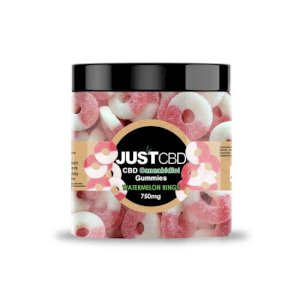 JustCBD Gummies Watermelon Rings 750mg Jar