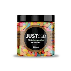 JustCBD Gummies Sour Worms 500mg Jar