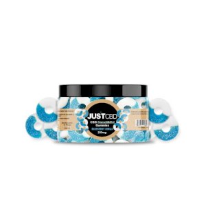 JustCBD Gummies Blueberry Rings 250mg Jar