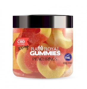 R.A. Royal Gummies – 300MG CBD Infused Peach Rings