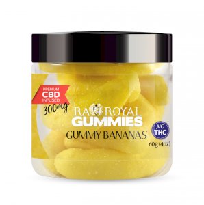 R.A. Royal Gummies – 300MG CBD Infused Gummy Bananas