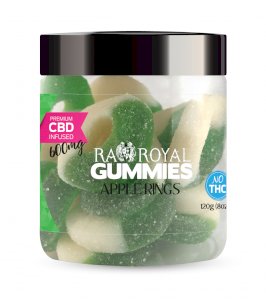 R.A. Royal Gummies – 600MG CBD Infused Apple Rings