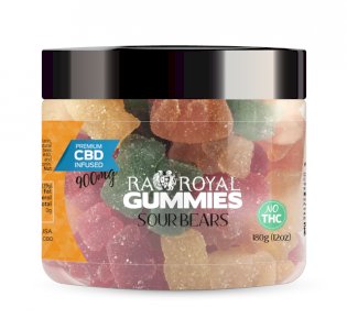 R.A. Royal Gummies – 900MG CBD Infused Sour Bears