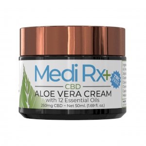 MEDIRX+ 250MG Aloe Vera Cream w/Lavender Oil and 12 Essential Oils