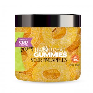 R.A. Royal Gummies – 1200MG CBD Infused Sour Pineapple